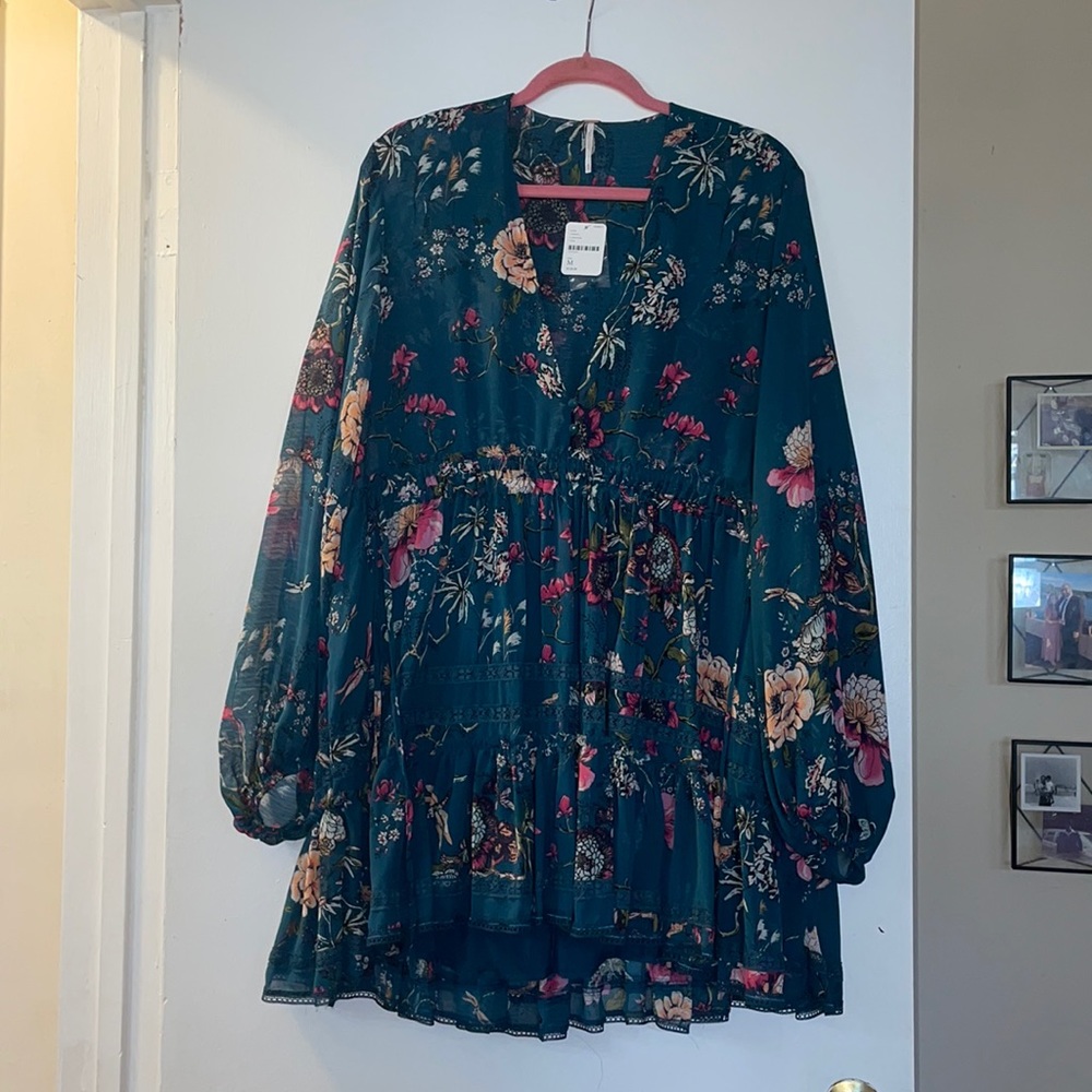Free People Floral Draped Tunic